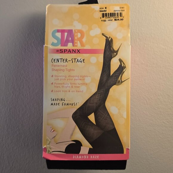 NWT Spanx Star Power Center Stage Shaping Tights - Diamond Daze (E) - Picture 2 of 4